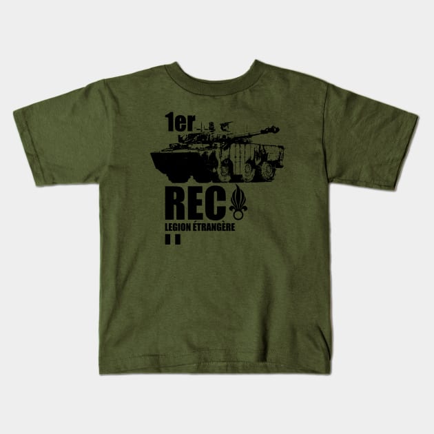 1er Régiment Étranger de Cavalerie Kids T-Shirt by Firemission45